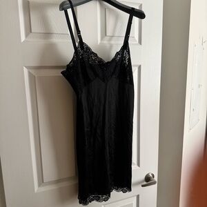 Elegant Black Lace Slip Dress
